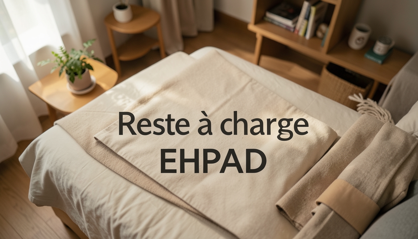 personne âgée dans une chambre d'EHPAD avec reste à charge